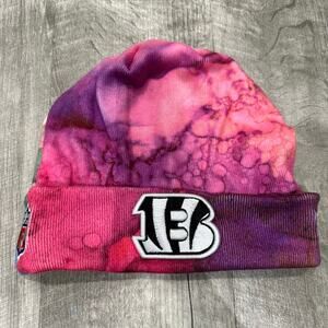 Cincinnati Bengals New Era Knit Beanie NFL Crucial Catch Tie Dye Hat